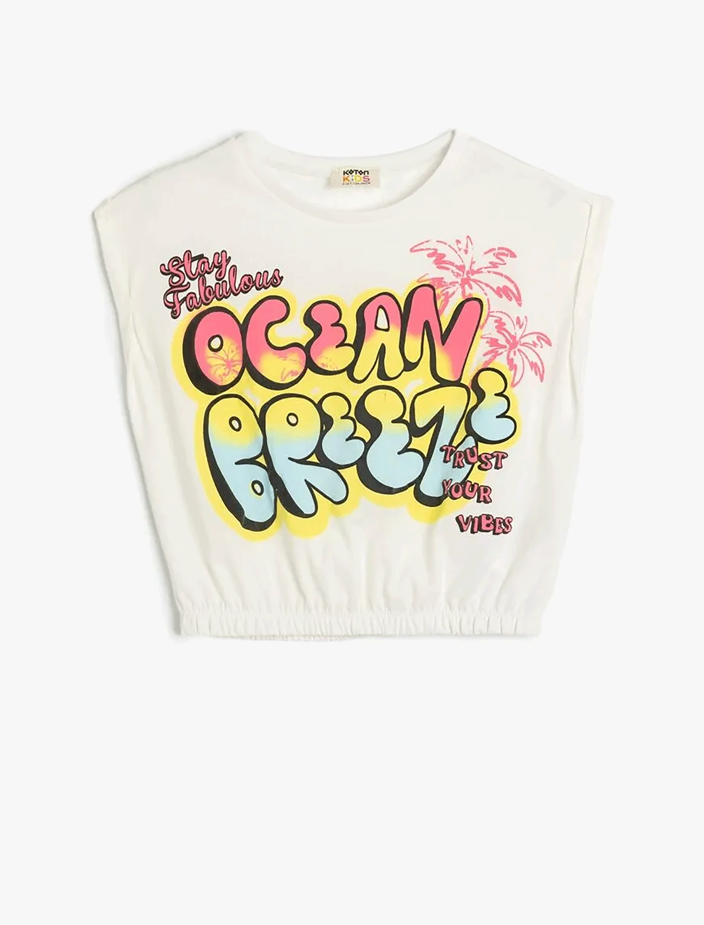 تی شرت طرح دار دخترانه کوتون Koton کد 5SKG10134AK