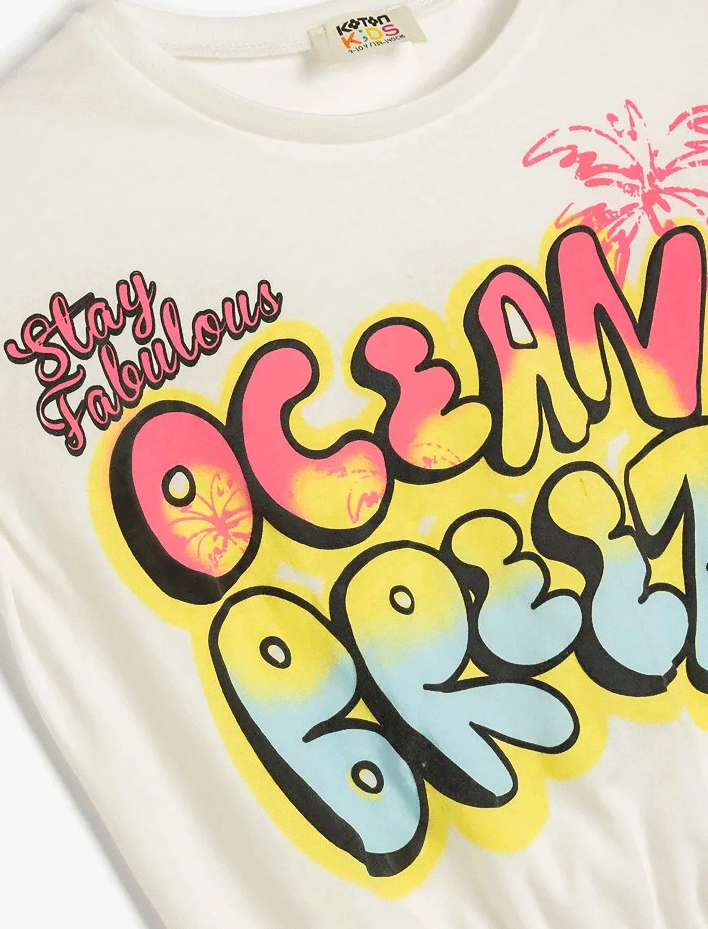 تی شرت طرح دار دخترانه کوتون Koton کد 5SKG10134AK