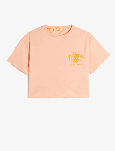 تی شرت طرح دار دخترانه کوتون Koton کد 5SKG10144AK