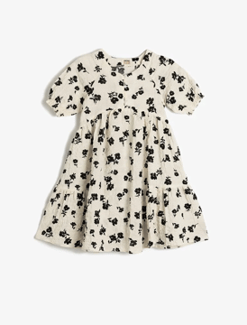 پیراهن طرح دار دخترانه کوتون Koton کد 5SKG80014AW