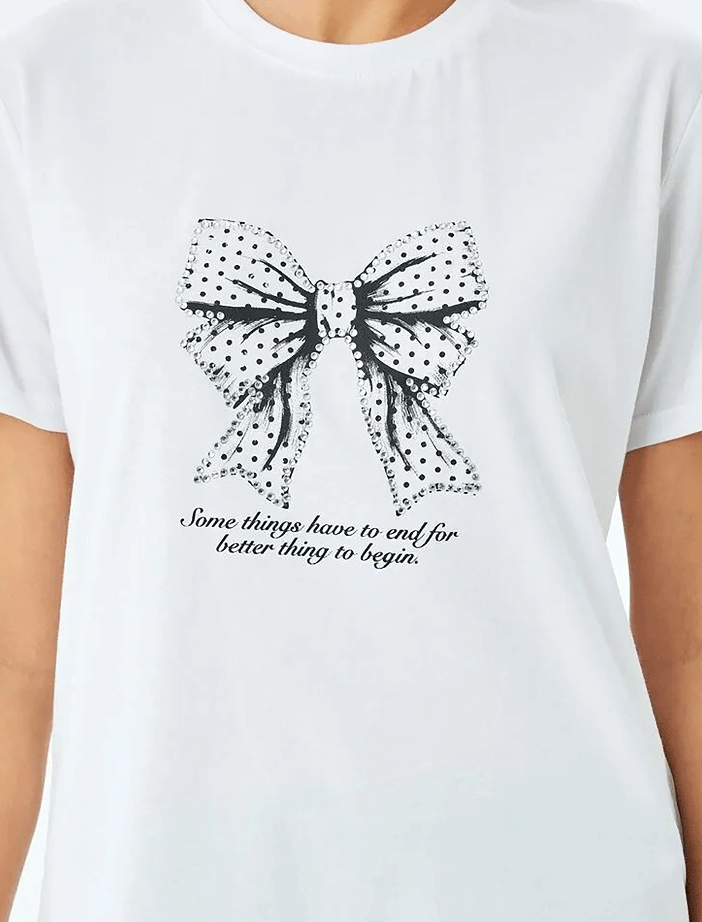 تی شرت طرح دار زنانه کوتون Koton کد 5SAK50092EK