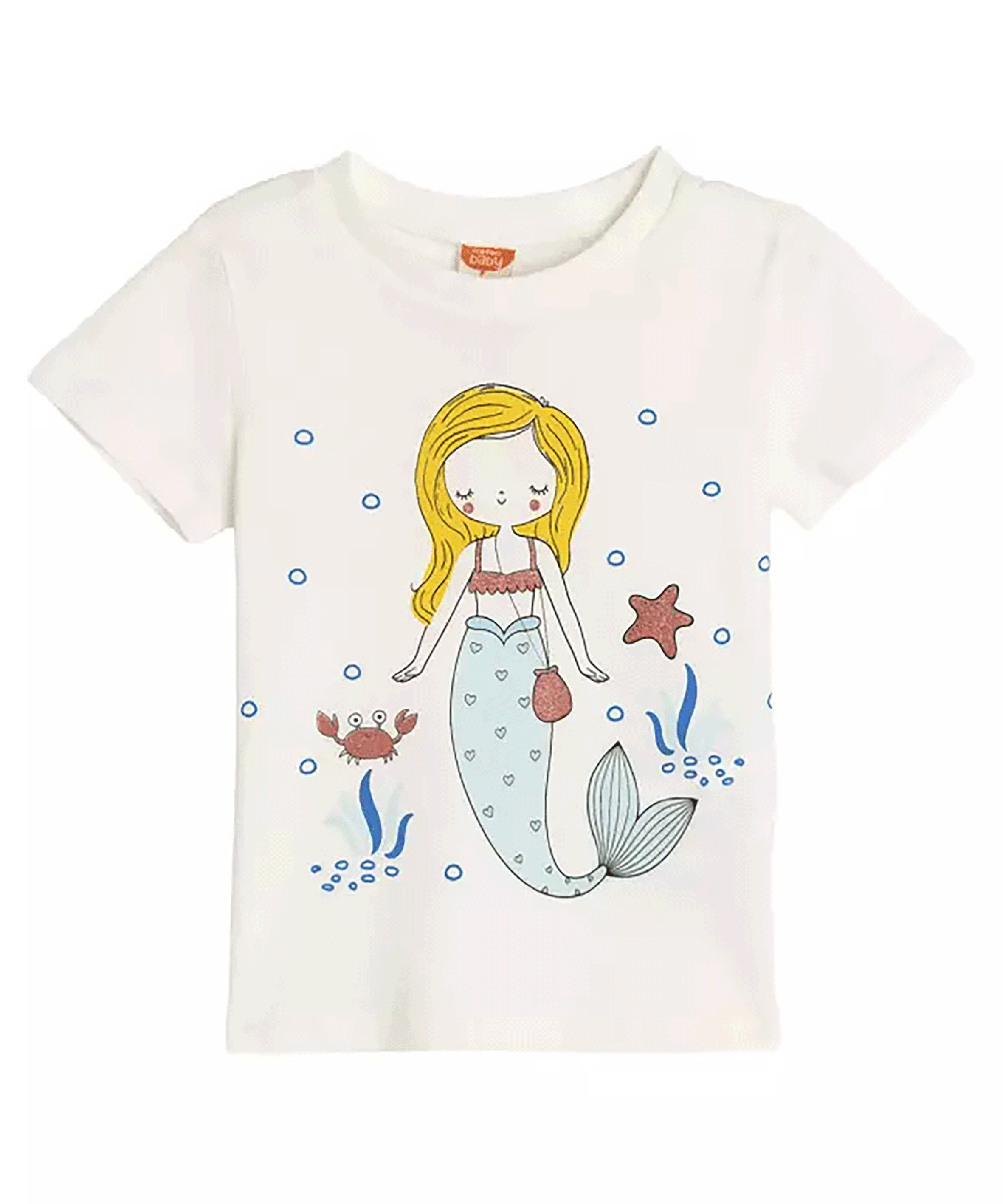 تی شرت طرح دار نوزاد دختر کوتون Koton کد 5SMG10022AK