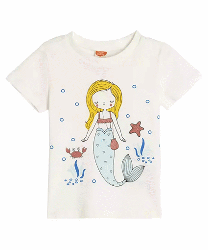 تی شرت طرح دار نوزاد دختر کوتون Koton کد 5SMG10022AK