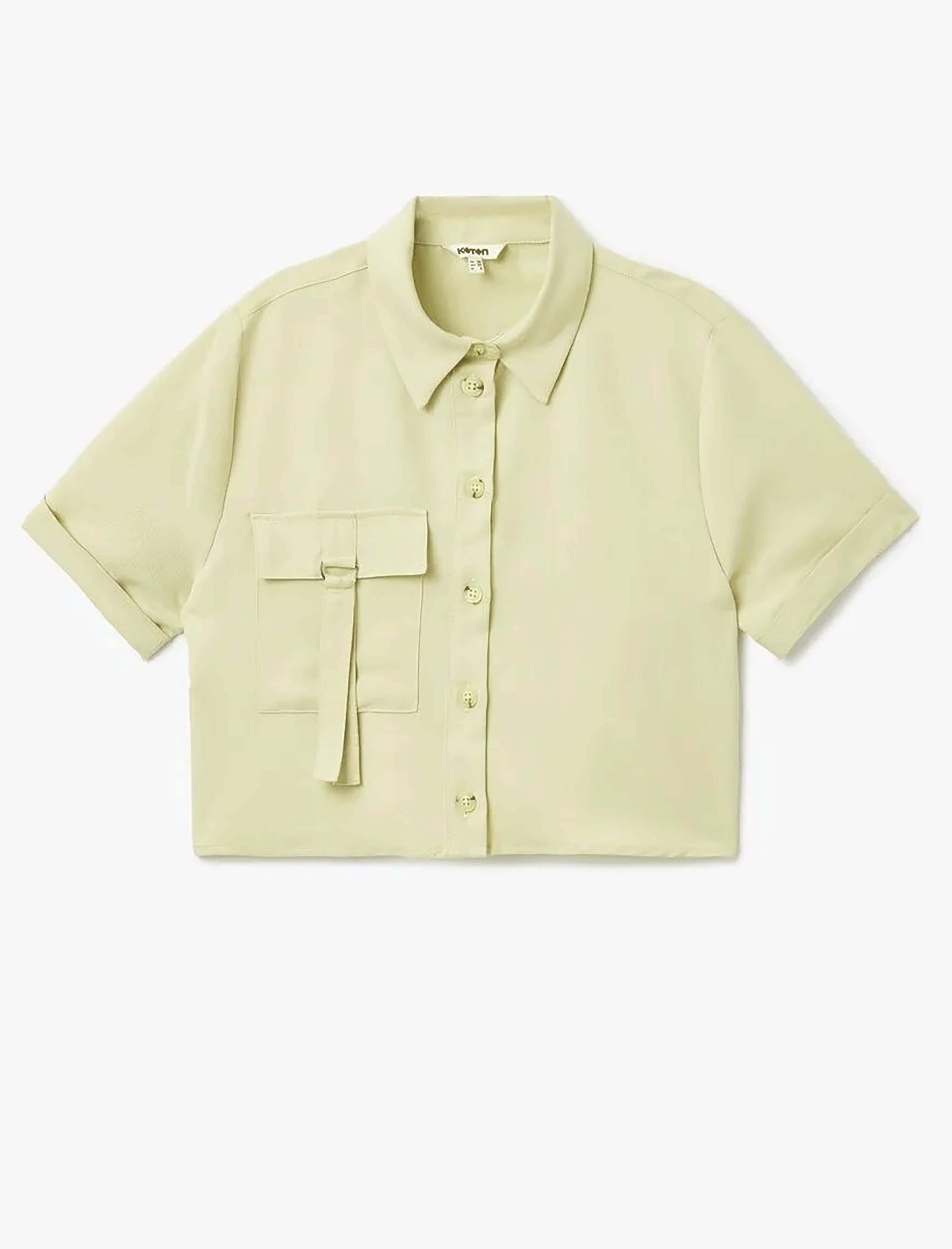 کراپ تی شرت زنانه کوتون Koton کد 5SAK60261PW