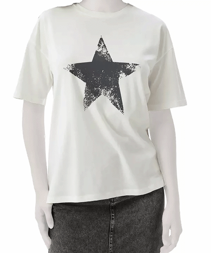 تی شرت طرح دار زنانه کوتون Koton کد 5SAL10065IK