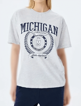 تی شرت طرح دار زنانه کوتون Koton کد 5SAL10033IK