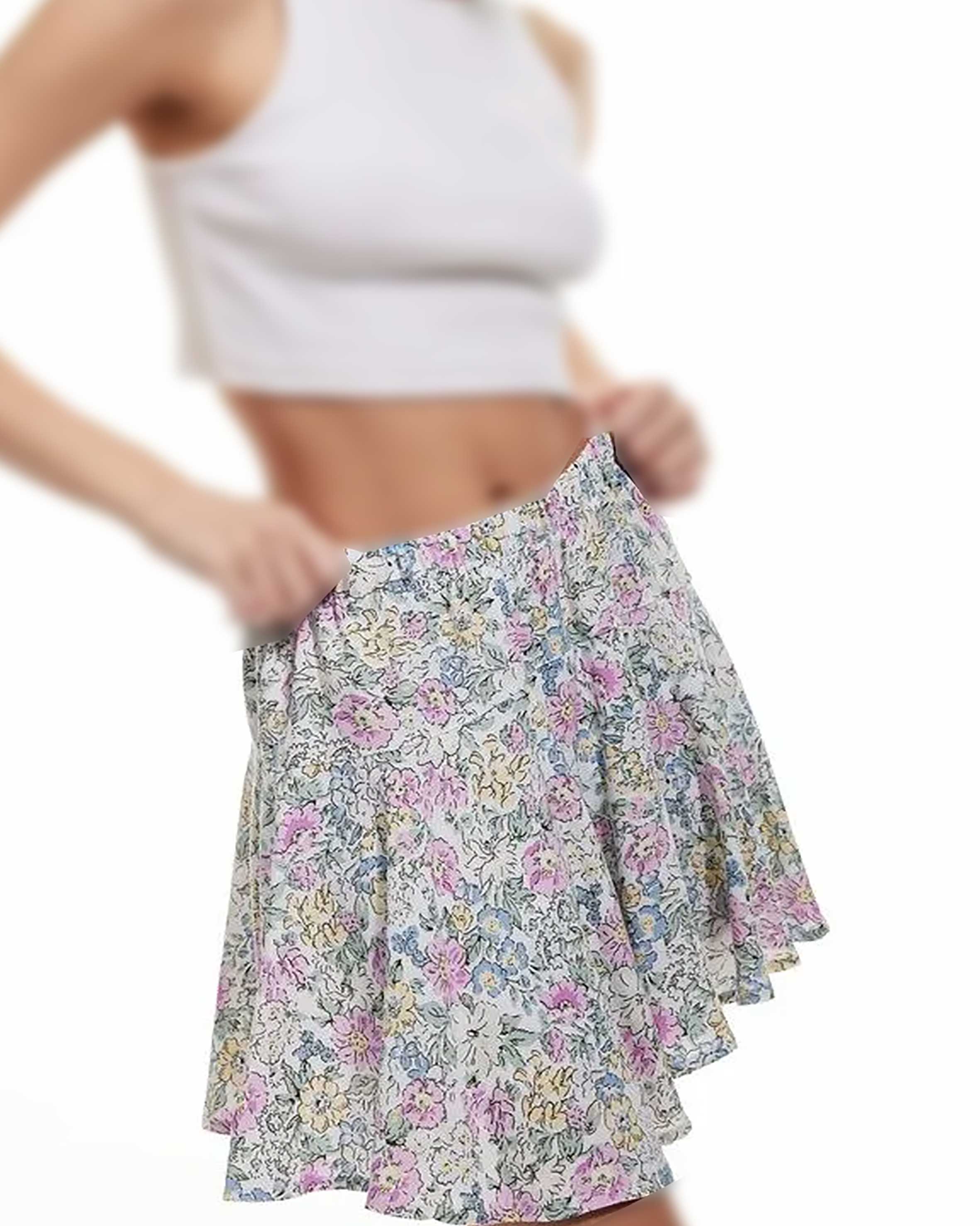 دامن طرح دار زنانه کوتون Koton کد 5SAL70007IW