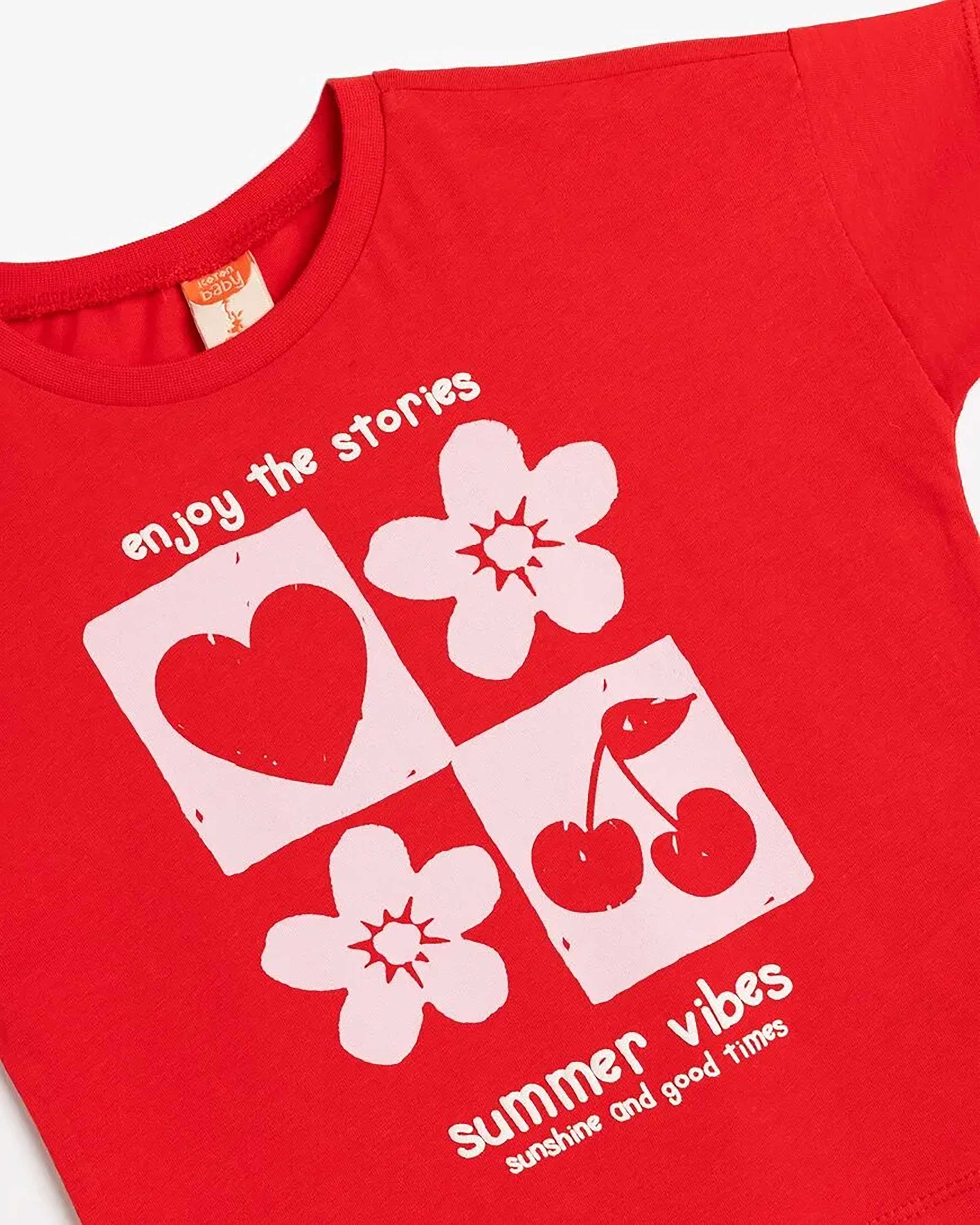 تی شرت نوزاد دختر کوتون Koton کد 5SMG10062AK