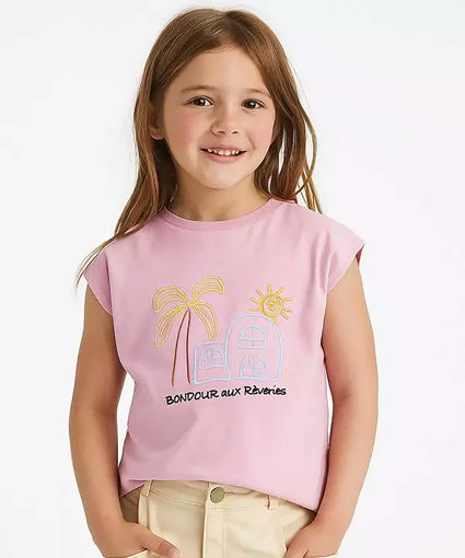 تیشرت آستین کوتاه دخترانه کوتون Koton کد 5SKG10136AK