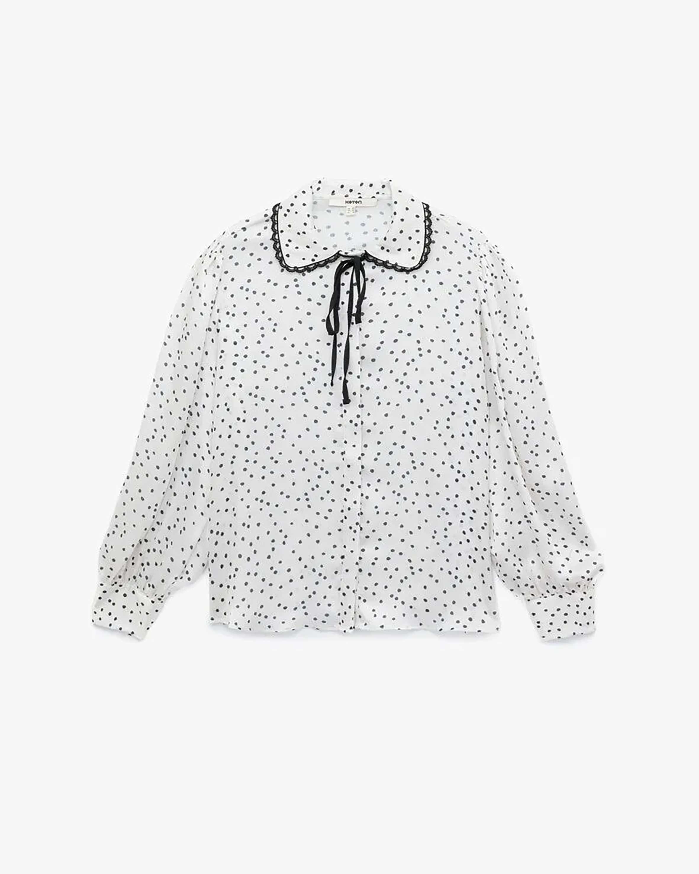 شومیز طرح دار زنانه کوتون Koton کد 6WAK60075PW