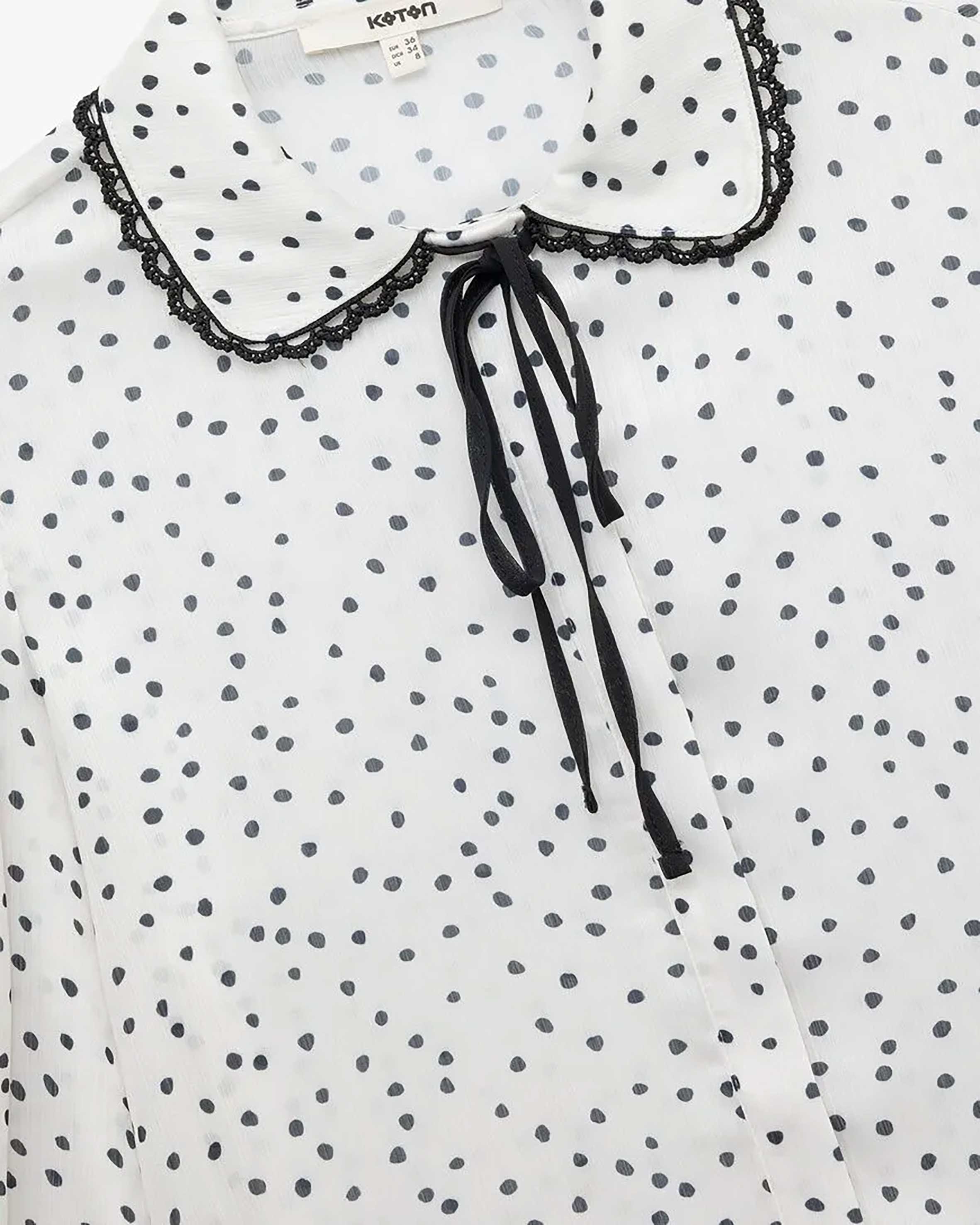 شومیز طرح دار زنانه کوتون Koton کد 6WAK60075PW