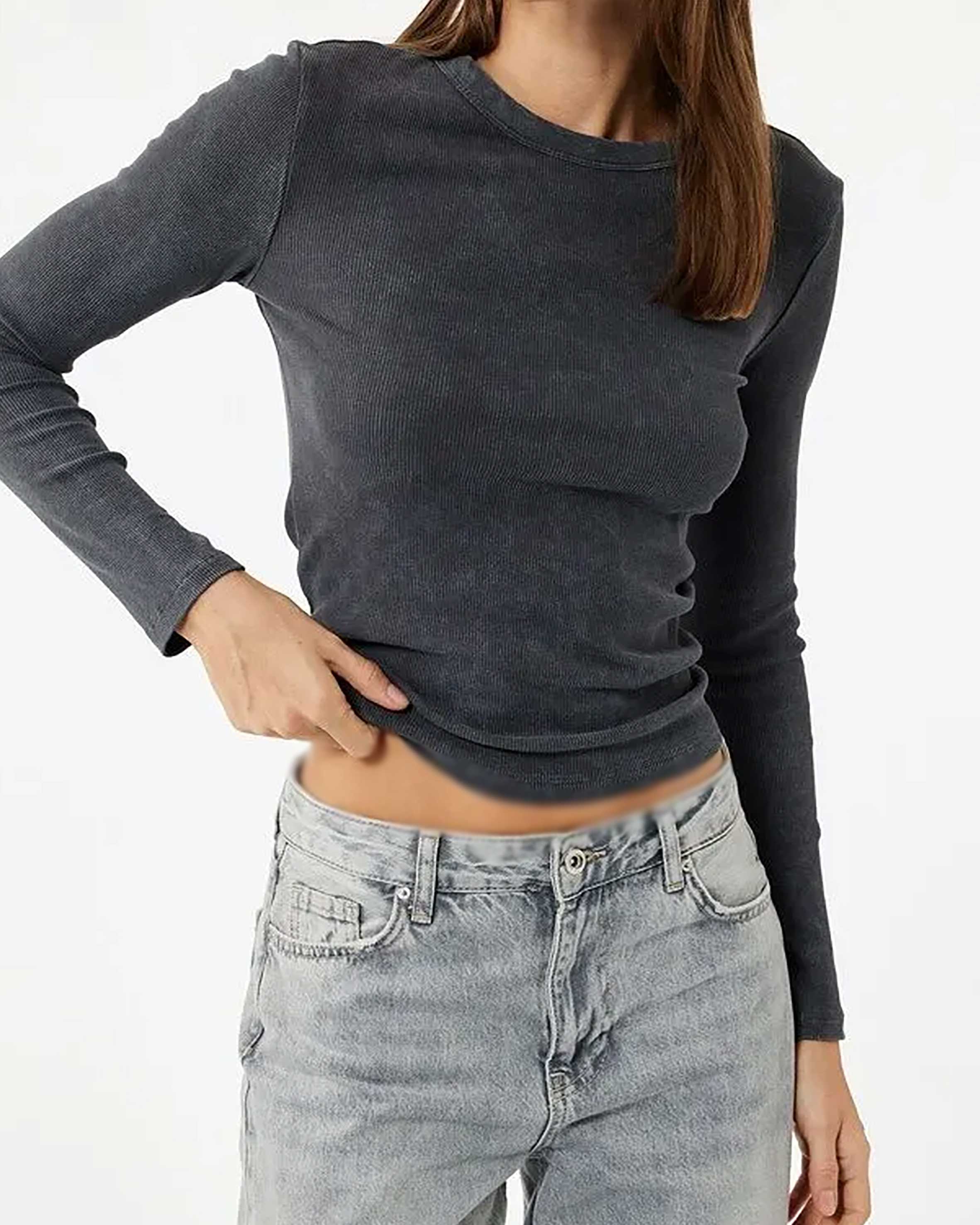 تی شرت آستین بلند  زنانه کوتون Koton کد 6WAL10193IK