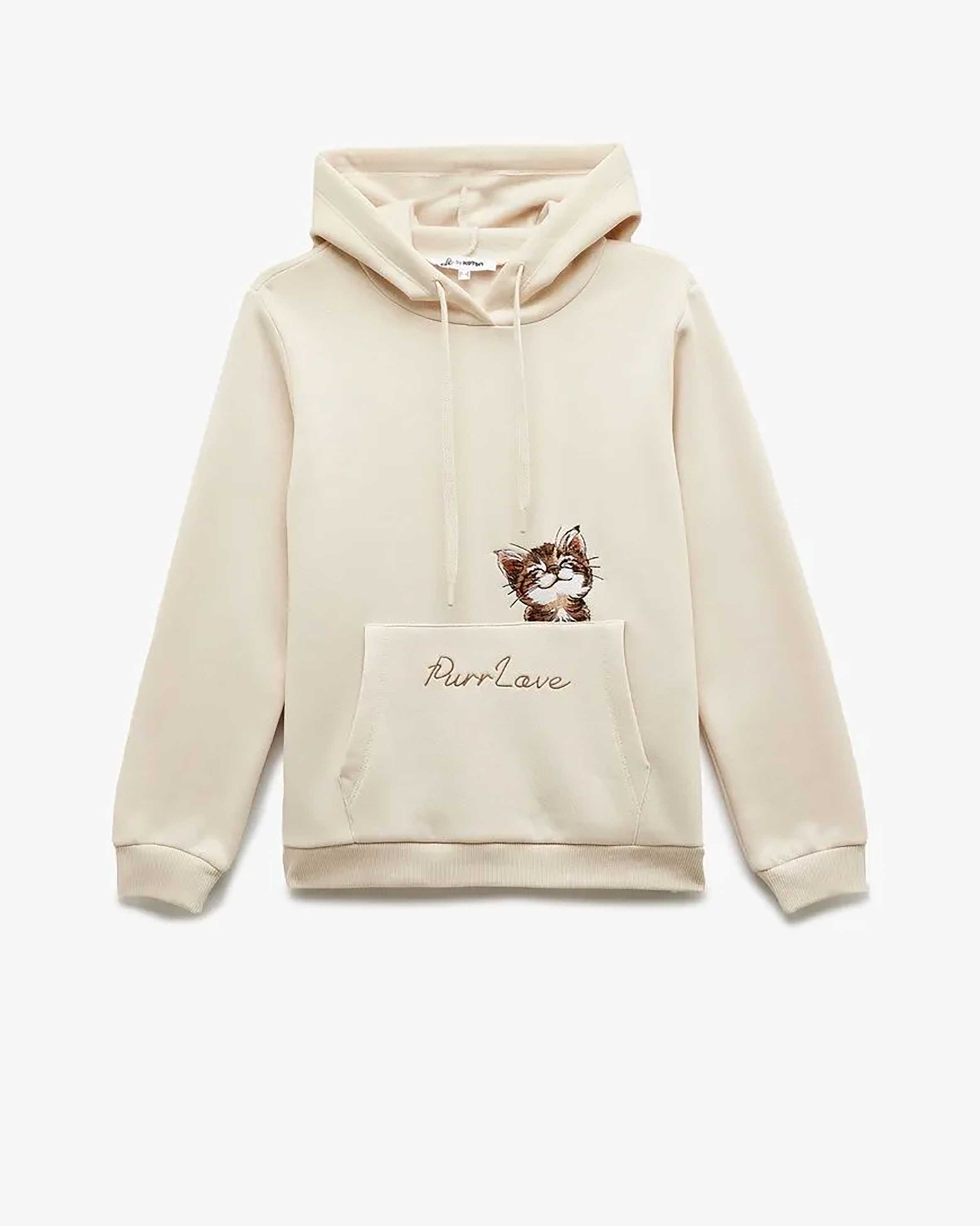 هودی طرح دار زنانه کوتون Koton کد 6WAL10232IK