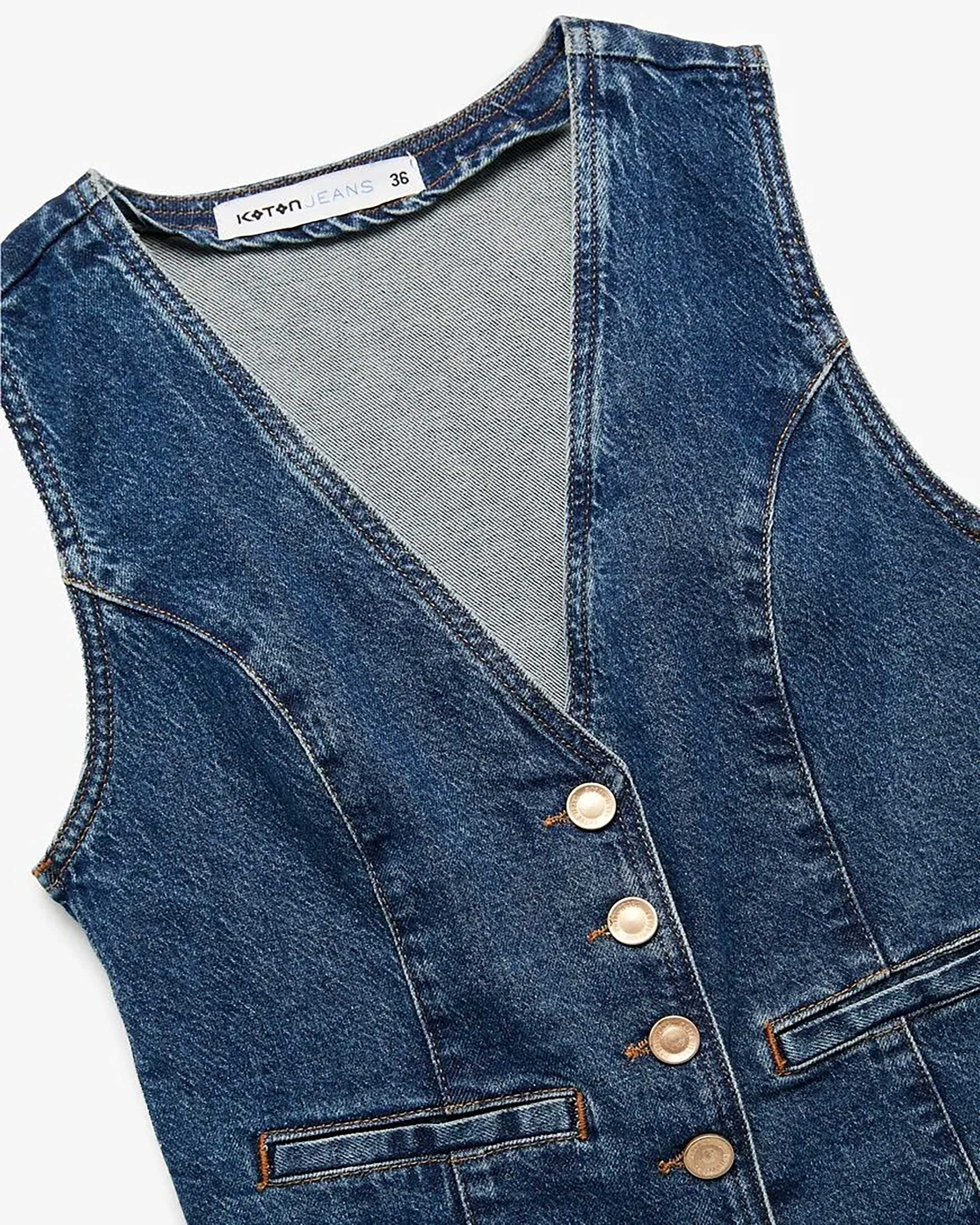 جلیقه جین  زنانه کوتون Koton کد 6WAL20002MD