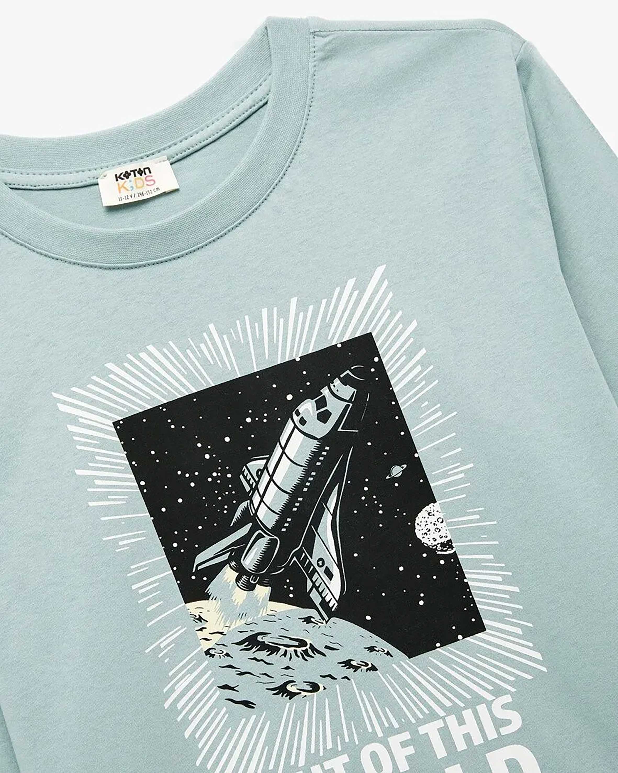 تی شرت آستین بلند  پسرانه کوتون Koton کد 6WKB10238TK