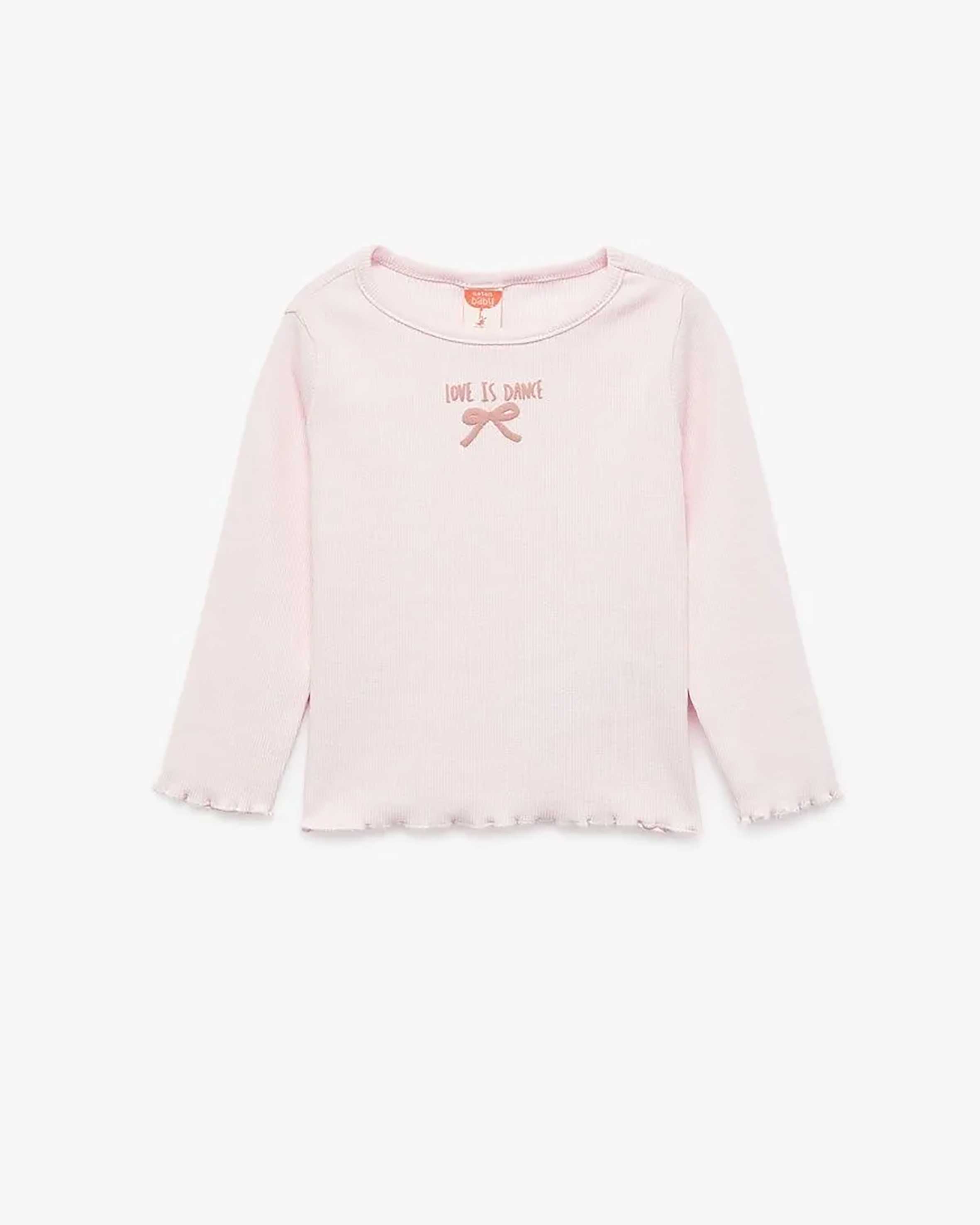 تی شرت آستین بلند  نوزاد دختر کوتون Koton کد 6WMG10057AK