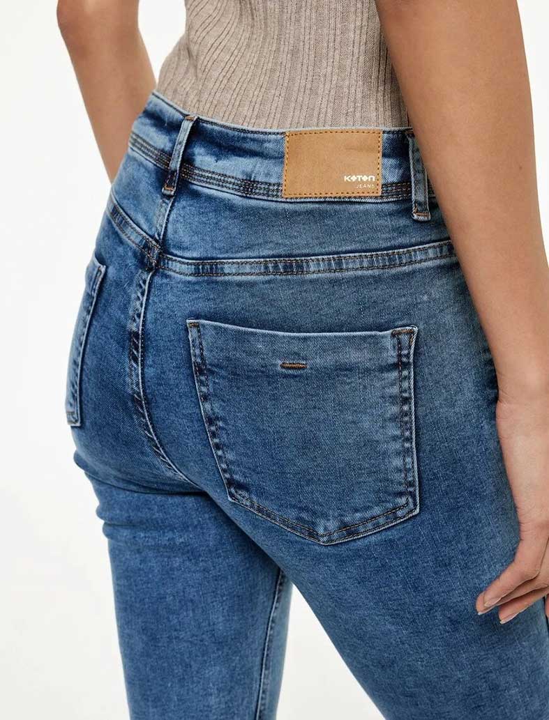 شلوار جین اسکینی زنانه کوتون Koton کد 6WAL40026MD