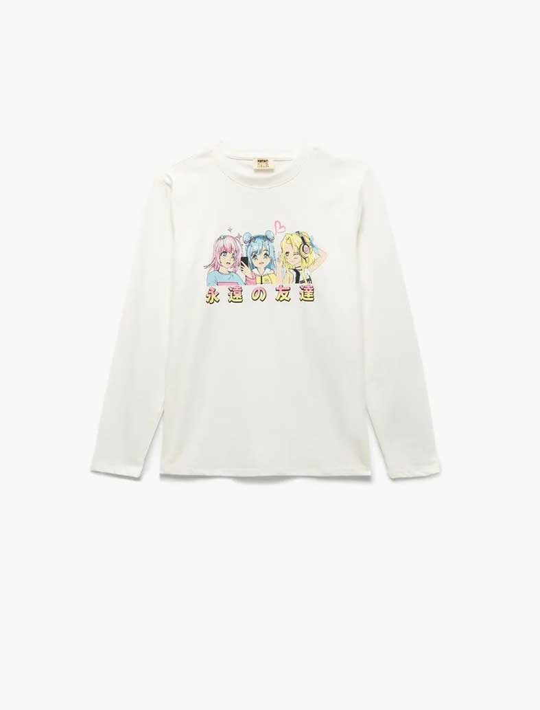 تی شرت دخترانه کوتون Koton کد 6WKG10024AK