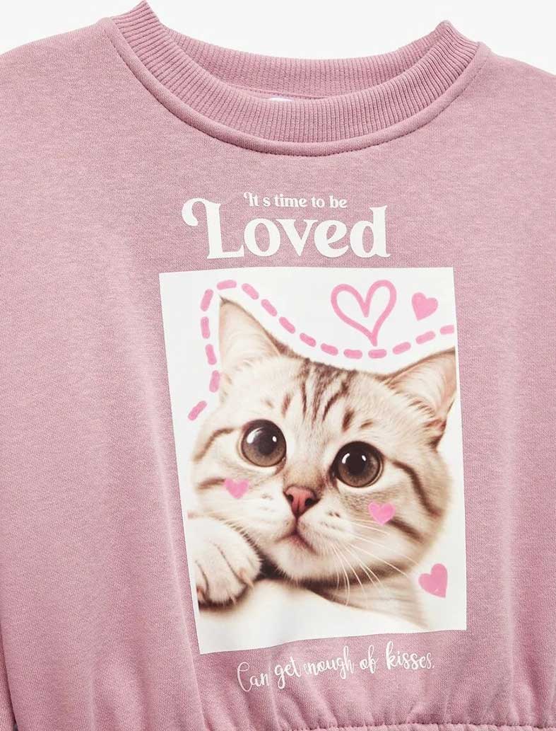 سویشرت  دخترانه کوتون Koton کد 6WKG10061AK